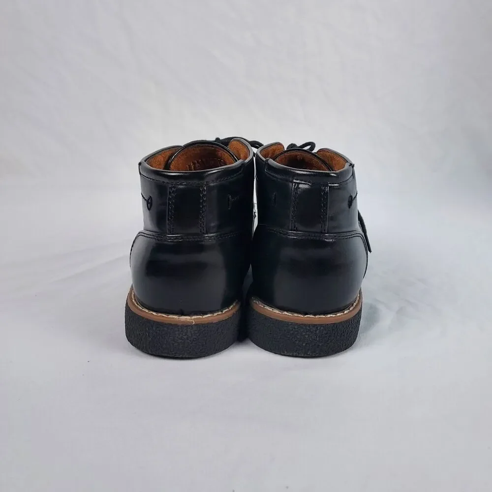 Deer Stags Zeus Chukka Boots Mens 7 Black Leather Lace Up Casual